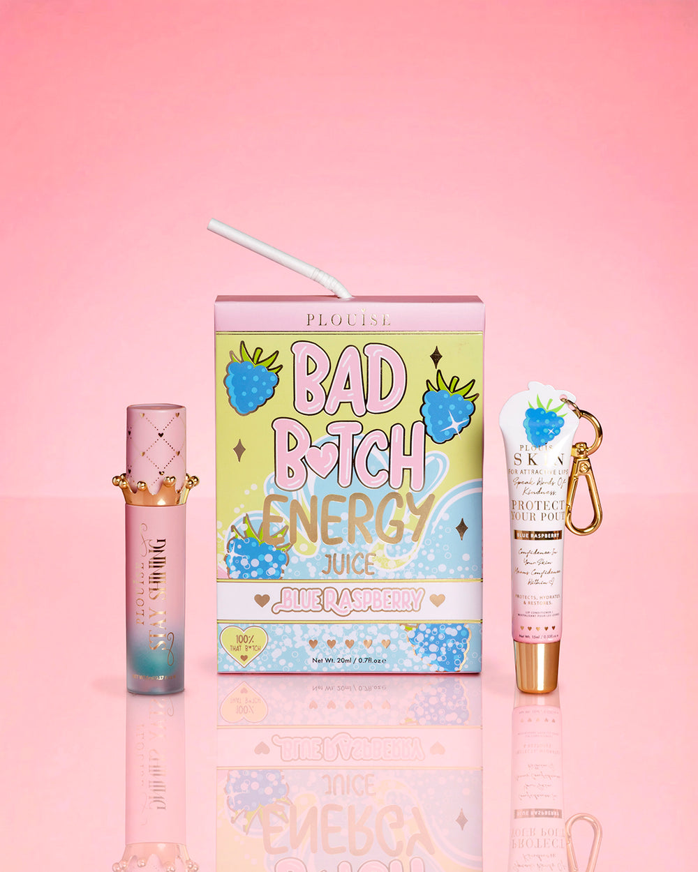 Bad Bitch Energy ajakápoló és ajakolaj duó - kék málna