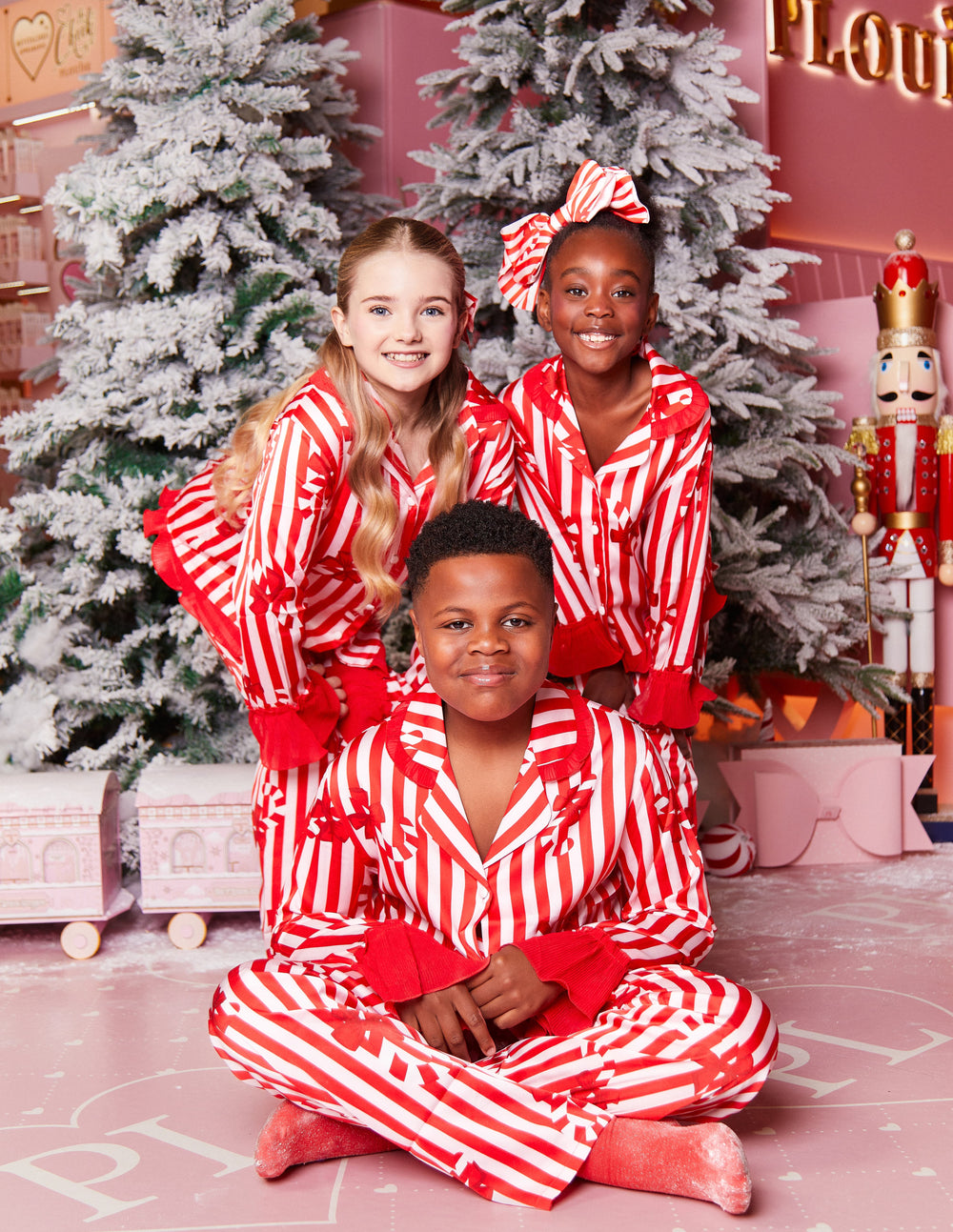 Candy Cane karácsonyi pizsama gyerekeknek