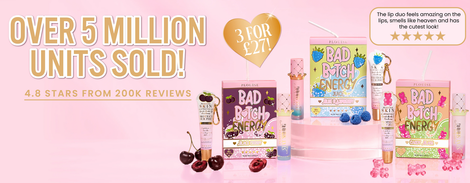 Bad B*tch Energy Juice — kék málna. 3 £27-ért az összes Bad B*tch Energyre. Bestseller.