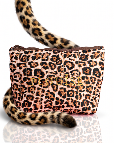 Cheetah Soft Savage Leopard Print hímzett sminktáska