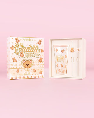 A P.Louise Teddy Touch Cuddle Cup pohár és szívószál képe mackómintás csomagolásban