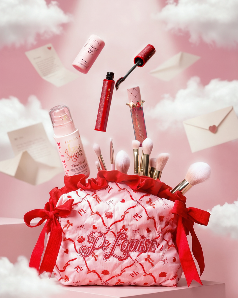 Csinos Pink Bow sminkkészletben és táskában