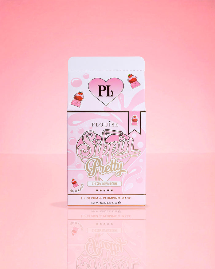 P. Louise Sippin Pretty Peptide ajakápoló szérum és kezelő Duo Cherry rágógumi csomagolás