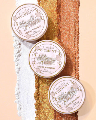 Három konténer P.Louise Stardust Secrets Loose Glitter Eyeshadow Pigments a csillogó sorok ellen minden egyes kádból