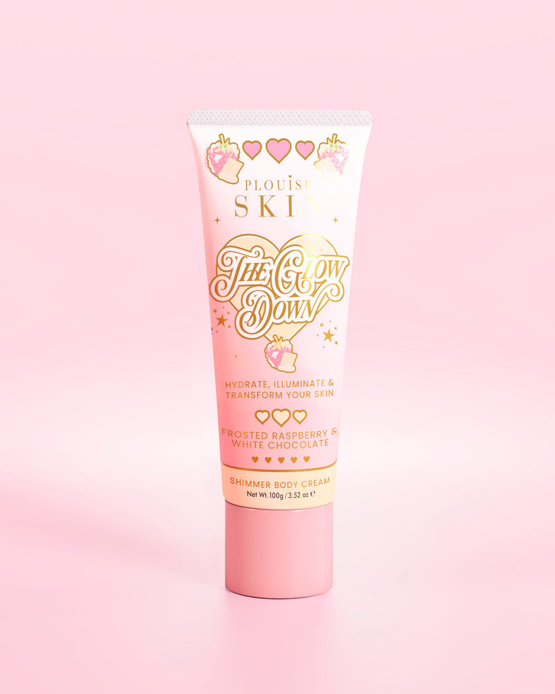 The Glow Down Body Shimmer – fagyos málna és fehér csokoládé
