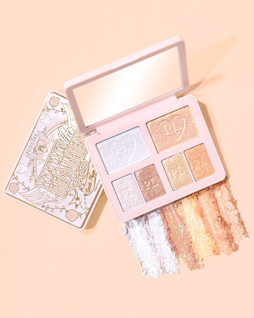 P.Louise Whatever The Feather csillogó topper paletta szemre és arcra mintával